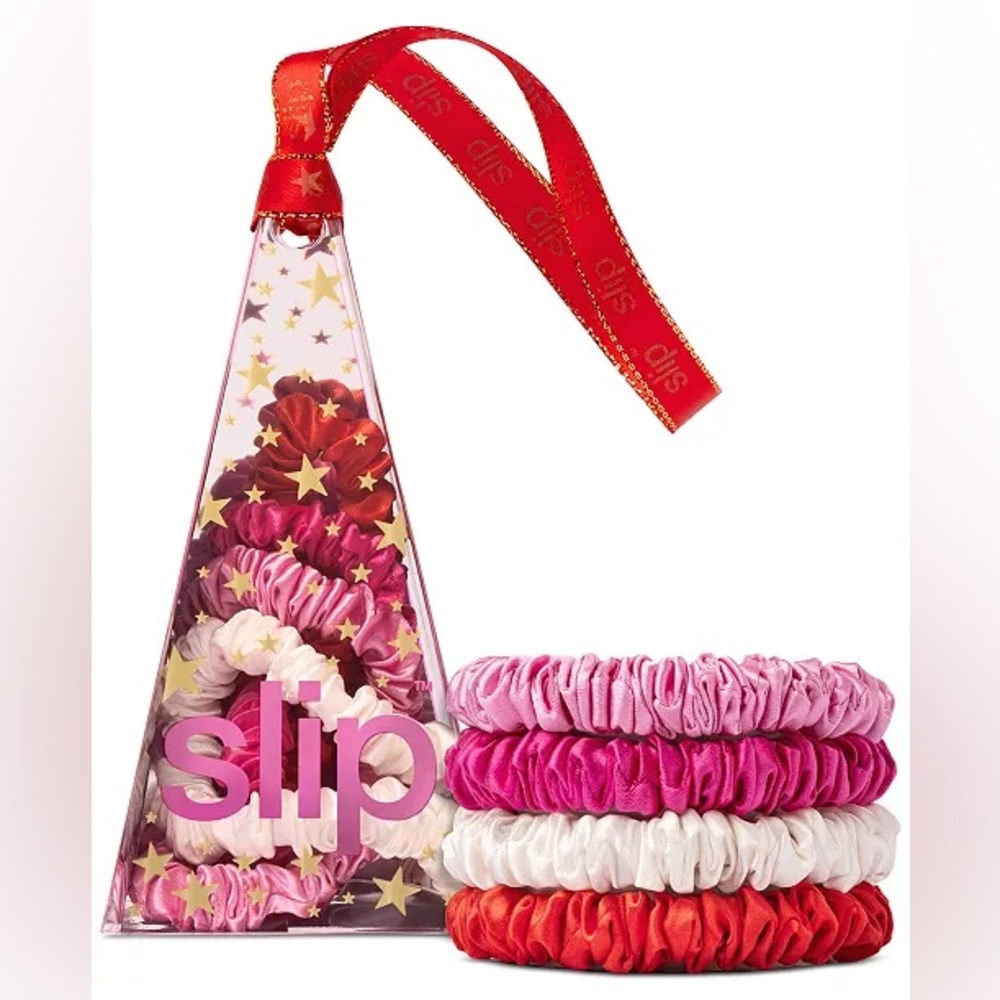 Slip 4-Pc. Pure Silk Skinny Scrunchie Ornament Set - Aggie